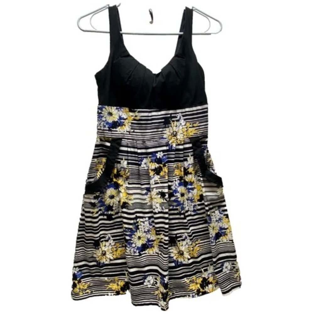B. Smart Dress Women's Small Multi-Color‎ Floral Cotton Summer Sundress Pockets